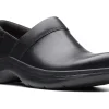 Clarks Clogs<Pro Gem Black Leather