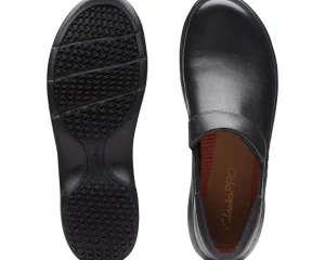 Clarks Clogs<Pro Gem Black Leather
