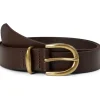 Madewell Belts<Classic Leather Belt Cherry Wood
