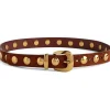 Madewell Belts<Clean Western Belt : Suede Dome Studs Soft Mahogany