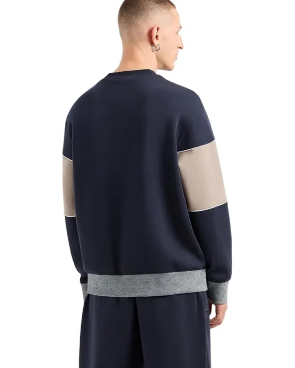 Armani Exchange Hoodies & Sweatshirts<Color Blocked Fleece Navy