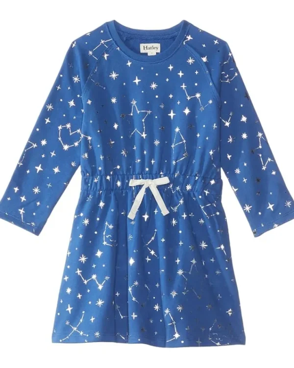 Hatley Kids Dresses<Constellations Cinched Waist Terry Dress (Toddler/Little Kids/Big Kids) Blue