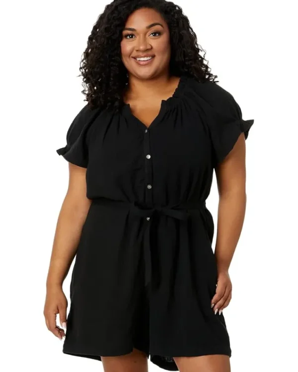 Tommy Bahama Jumpsuits & Rompers<Coral Isle Short Sleeve Romper Black