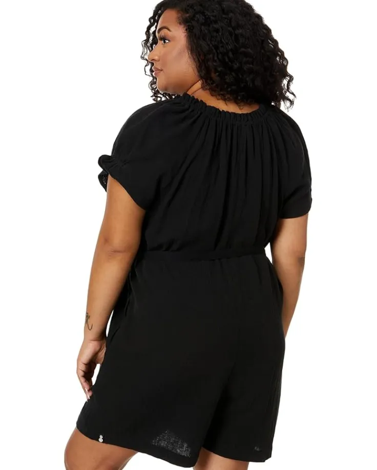 coral_isle_short_sleeve_r_1.webp Tommy Bahama Jumpsuits & Rompers<Coral Isle Short Sleeve Romper Black