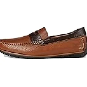 Johnston & Murphy Loafers<Cort 2.0 Penny Tan Full Grain/Dark Brown Croc Embossed Full Grain
