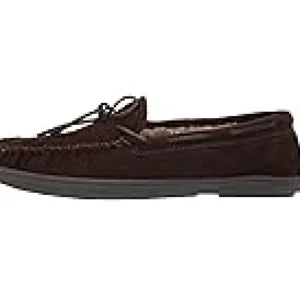Florsheim Slippers<Cozzy Moc Toe Tie Slipper Chocolate Suede