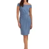 Lauren Ralph Lauren Dresses<Crepe Off-the-Shoulder Cocktail Dress Pale Azure