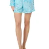 Lilly Pulitzer Shorts<Croix Linen Shorts Resort White Goombay Grooves