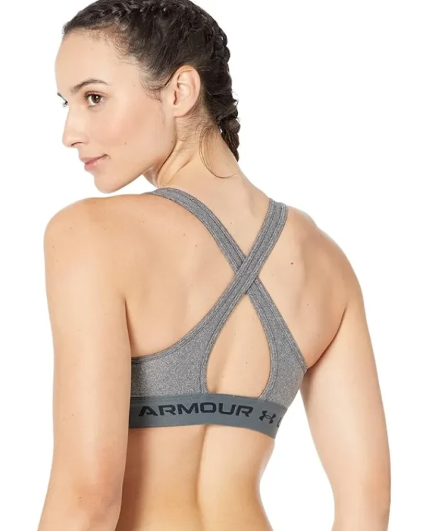 Under Armour Activewear<Cross-Back Mid Heather Bra Charcoal Light Heather/Black
