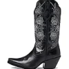 Durango Cowboy Boots<Crush 13" Western Snip Toe w/ Rose Embossed Black