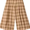 Burberry Kids Pants<Dalia Check Trousers (Toddler/Little Kid/Big Kid) Plush IP Check