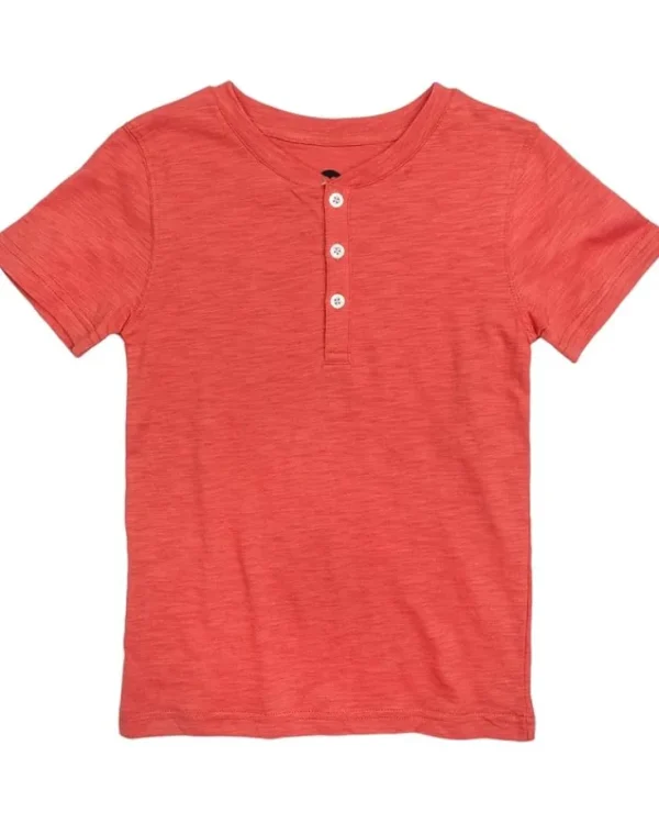 Appaman Kids Shirts & Tops<Day Party Henley (Toddler/Little Kid/Big Kid) Coral