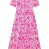 Lilly Pulitzer Kids Dresses<Dean Midi Dress (Toddler/Little Kids/Big Kids) Passion Fruit Pink Absolutely Flamazing