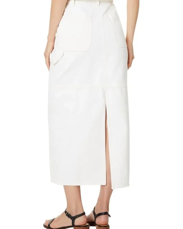 Madewell Skirts<Denim Carpenter Maxi Skirt in Tile White