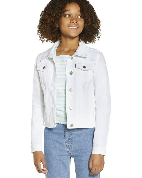 Levi's® Kids Coats & Jackets<Denim Trucker Jacket (Big Kids) White