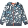 Hatley Kids Coats & Jackets | Coats & Jackets<Dino Fossils Fuzzy Fleece Zip-Up (Toddler/Little Kid/Big Kid) Blue