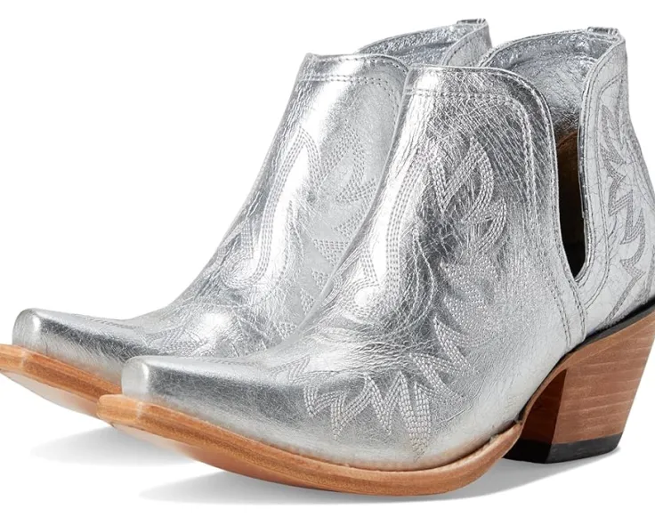 dixon_bootsie_0.webp Ariat Cowboy Boots<Dixon Bootsie Silver Shine