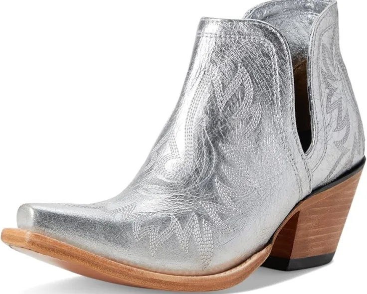 dixon_bootsie_6.webp Ariat Cowboy Boots<Dixon Bootsie Silver Shine