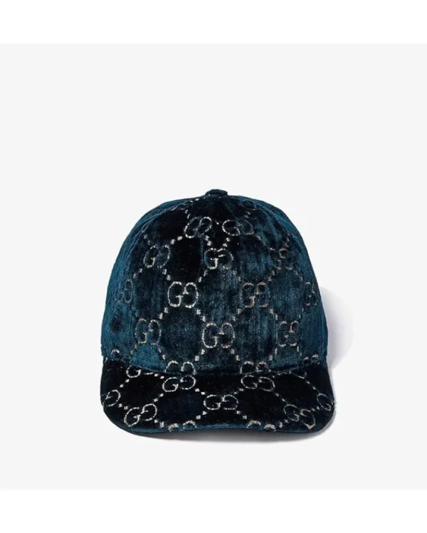 Gucci Kids Hats<Double GG Velvet Hat (Little Kids/Big Kids) Sapphire/Blue