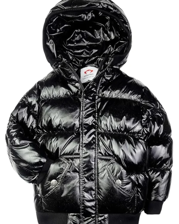 Appaman Kids Coats & Jackets<Down Insulated Puffy Coat (Toddler/Little Kids/Big Kids) Black Glitter