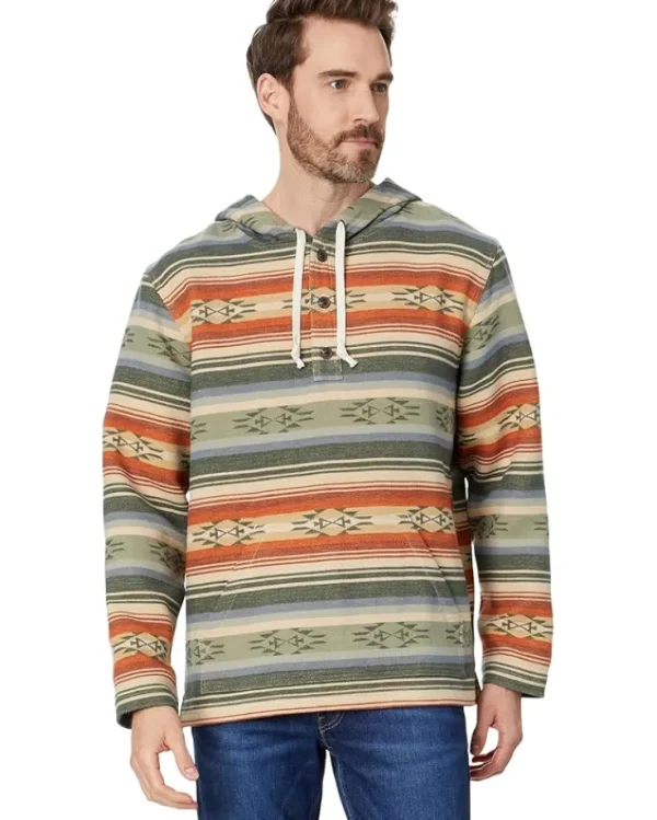 Pendleton Hoodies & Sweatshirts<Driftwood Hoody Adobe/Green Stripe