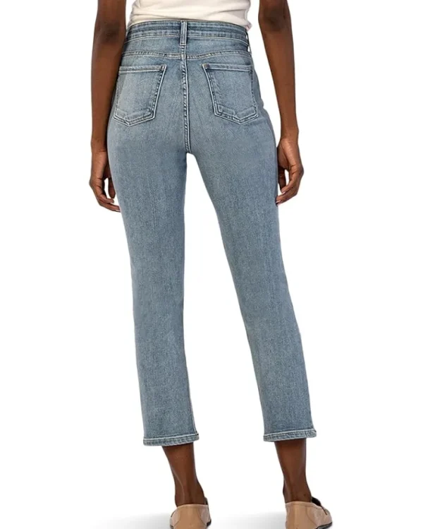 KUT from the Kloth Jeans & Denim<Elizabeth High-Rise Crop Straight Legs Regular Hem In Supported