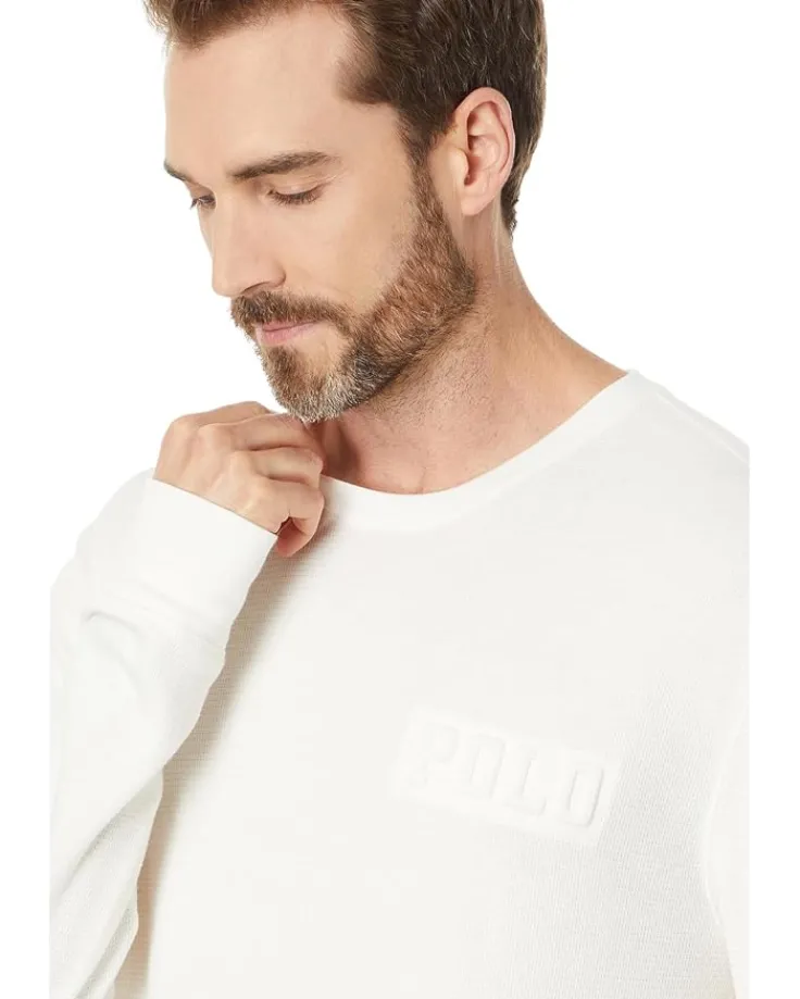 embossed_thermal_long_sle_2.webp Polo Ralph Lauren Sleepwear<Embossed Thermal Long Sleeve Crew Shirt Nevis