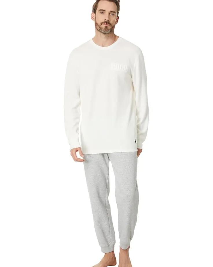 embossed_thermal_long_sle_3.webp Polo Ralph Lauren Sleepwear<Embossed Thermal Long Sleeve Crew Shirt Nevis