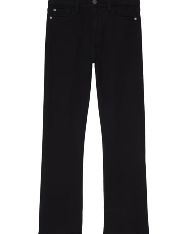 DL1961 Kids Jeans<Emie High-Rise Straight in (Big Kids) Black Peached Raw