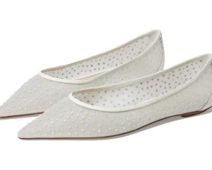 Stuart Weitzman Flats<Emilia Mesh Flat White/Frosted White/Cream