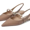 Stuart Weitzman Flats<Emlia Pearlita Slingback Flat Fawn