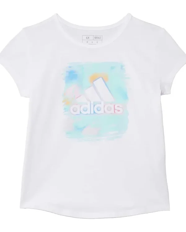 adidas Kids Shirts & Tops<Essential Tee S24(Toddler/Little Kid) White Lt Blue
