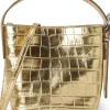 Madewell Backpacks<Essentials Micro Bucket Metallic Croc Gold Metallic