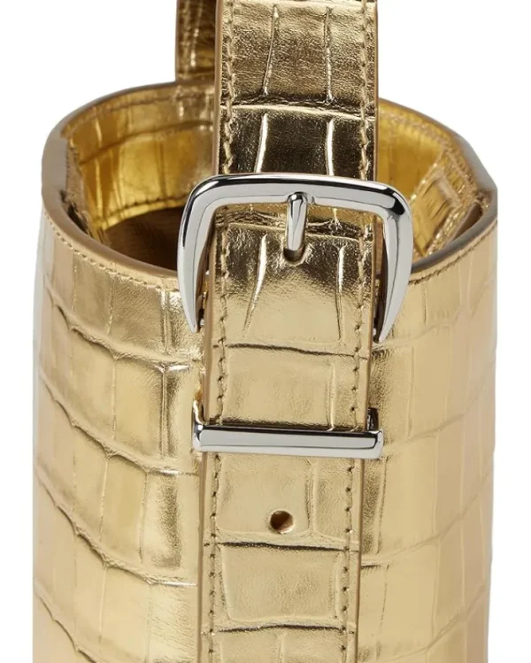 Madewell Backpacks<Essentials Micro Bucket Metallic Croc Gold Metallic