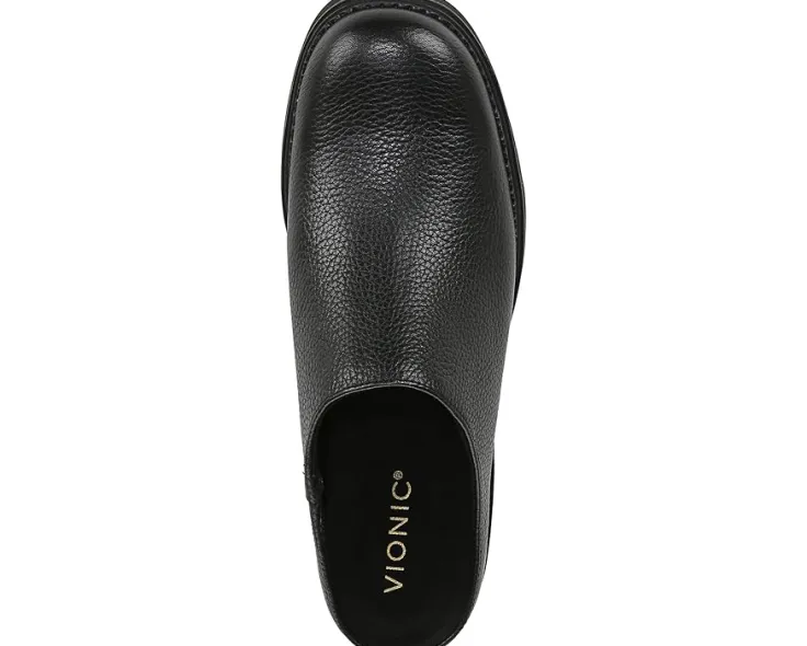 fairfax_1.webp VIONIC Mules | Slippers<Fairfax Black Leather