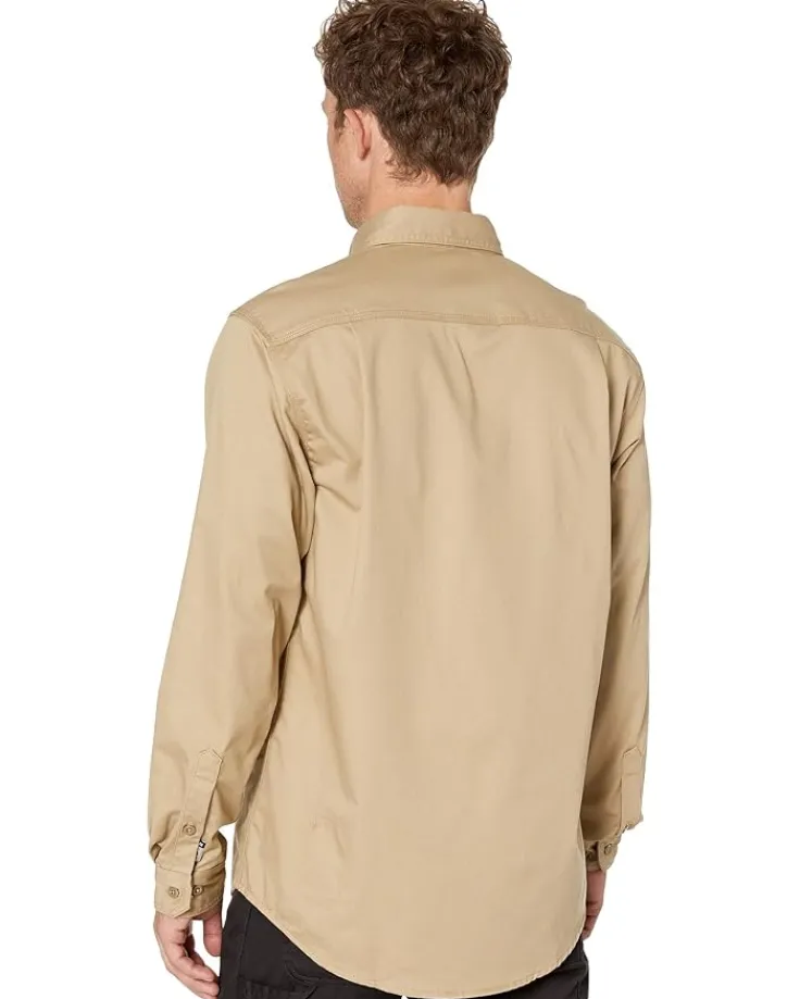 flameresistant_fr_classic_1.webp Carhartt Work & Duty Apparel | Shirts & Tops<Flame-Resistant (FR) Classic Twill Shirt Dark Navy