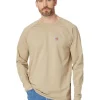 Carhartt Work & Duty Apparel | Shirts & Tops<Flame-Resistant (FR) Force Long Sleeve T-Shirt Khaki