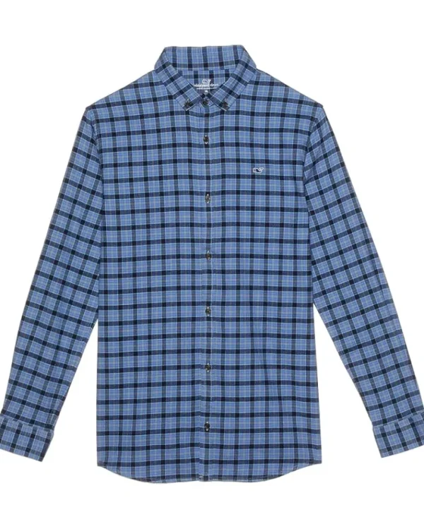 Vineyard Vines Kids Shirts & Tops<Flannel Check Shirt (Toddler/Little Kids/Big Kids) Check Nautical Navy