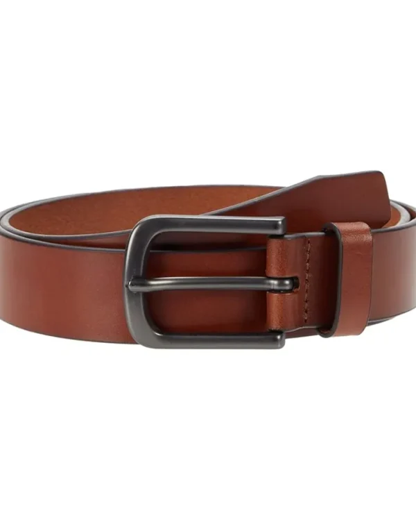 Johnston & Murphy Belts<Flat Edge Casual Belt Tan Leather