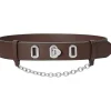 Lauren Ralph Lauren Belts<Flip-Lock Leather Wide Belt Dark Mahogany