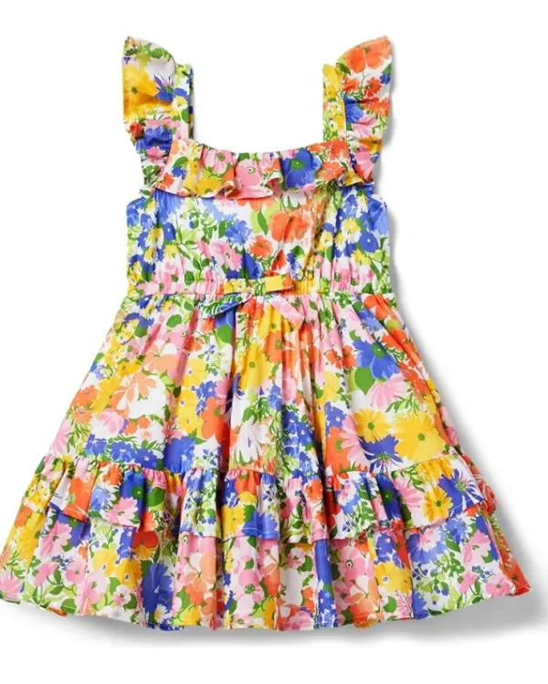 Janie and Jack Dresses<Floral Dress (Toddler/Little Kids/Big Kids) Multicolor