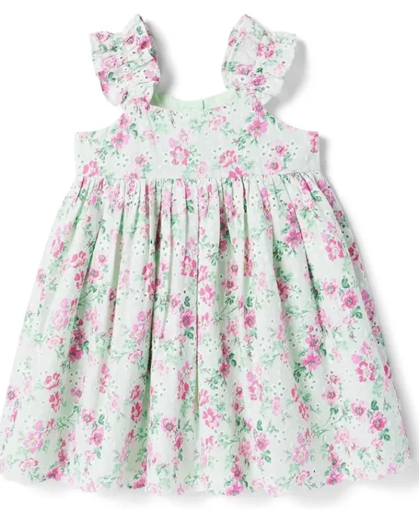 Janie and Jack Dresses<Floral Dress (Toddler/Little Kids/Big Kids) Green