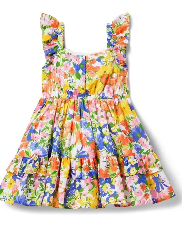 Janie and Jack Dresses<Floral Dress (Toddler/Little Kids/Big Kids) Multicolor