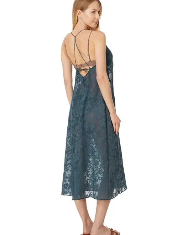 Madewell Swimwear & Cover Ups<Floral Halter Cover-Up Midi Dress Deep Shadow