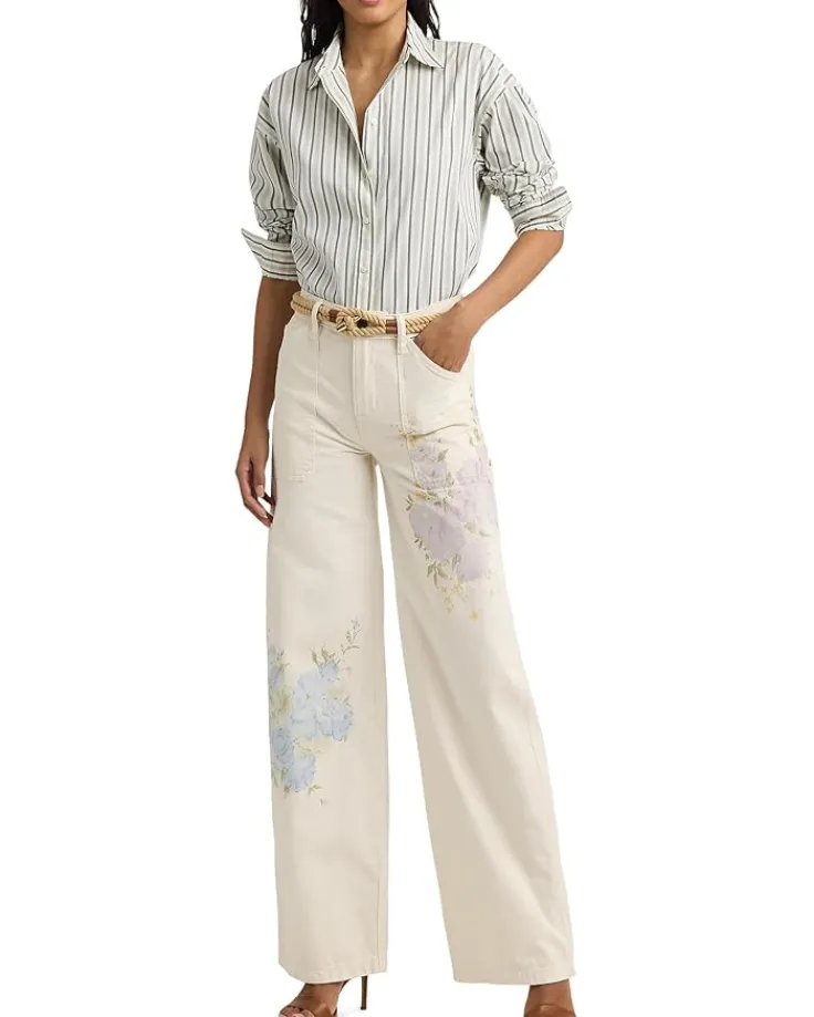 floral_highrise_wideleg_j_2.webp Lauren Ralph Lauren Jeans & Denim<Floral High-Rise Wide-Leg Jeans in Mascarpone Cream Wash