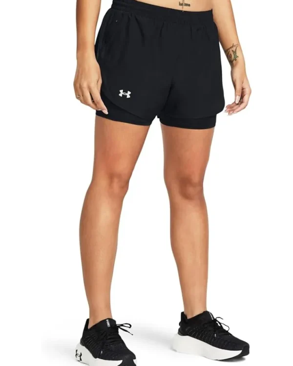 Under Armour Shorts<Fly By 2-in-1 Shorts Black/Black/Reflective