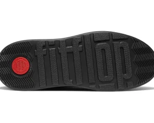 FitFlop Boots & Booties<F-Mode Folded-Knot Leather Flatform Short Boots Black