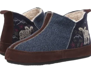 Acorn Slippers<Forest Bootie Navy Blue Moose