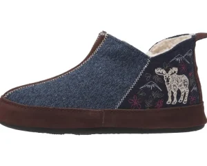 Acorn Slippers<Forest Bootie Navy Blue Moose