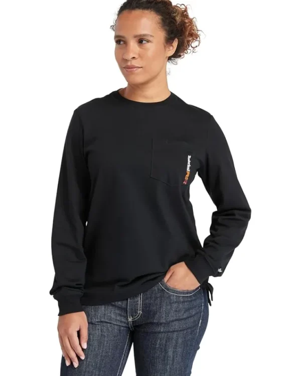 Timberland PRO Work & Duty Apparel<FR Cotton Core Pocket T-Shirt w/ Logo Black